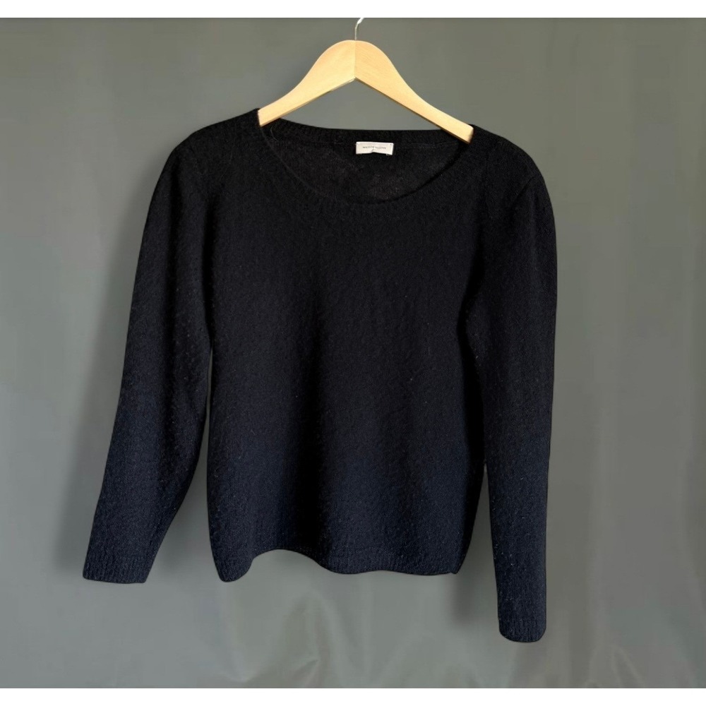 Maison Ullens Black Cashmere Silk Crew Neck‎ Long Sleeve Sweater Women Small